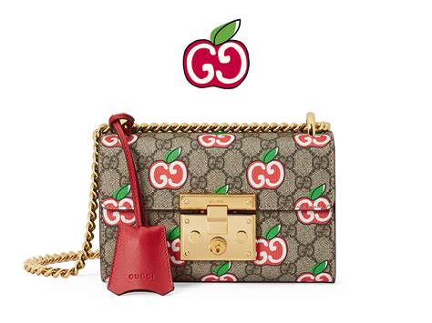 gucci rie.|Gucci shopping bag apple.